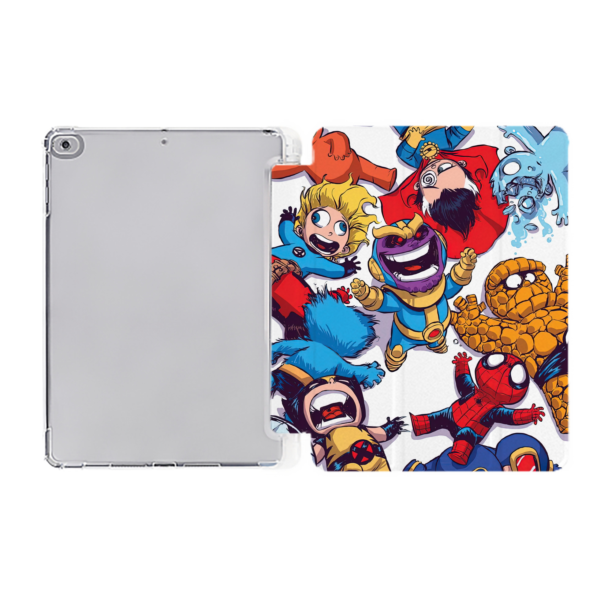 （画像用） Spider Man スパイダーマン IPad ケース ペン収納付き 三つ折りスタンド PUレザー×シリコン 対応機種9.5/10.5/10.9インチ